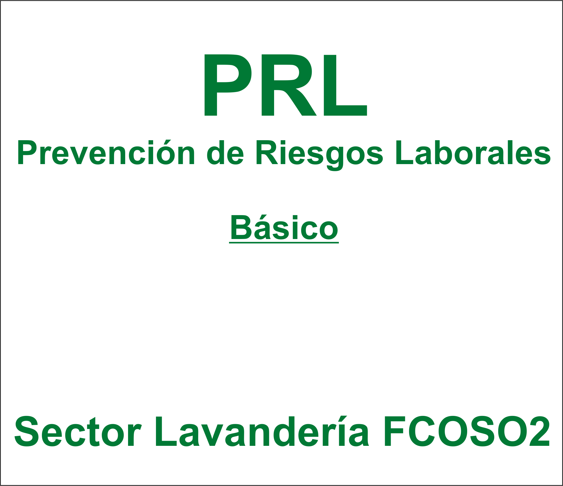Básico de Prevención de Riesgos Laborales para el Sector Lavandería. FCOS02 3.1